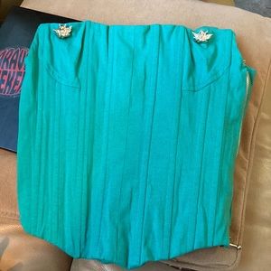 Boys lie corset top teal medium
